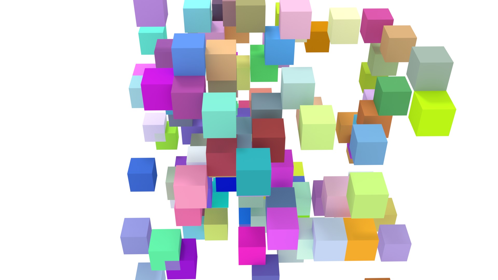 Blender Python Random Cube Animation Tutorial - Wallpaper - Video Generation 
