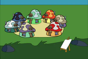 A Smurfs Game designed Illustrator and run in Flash.