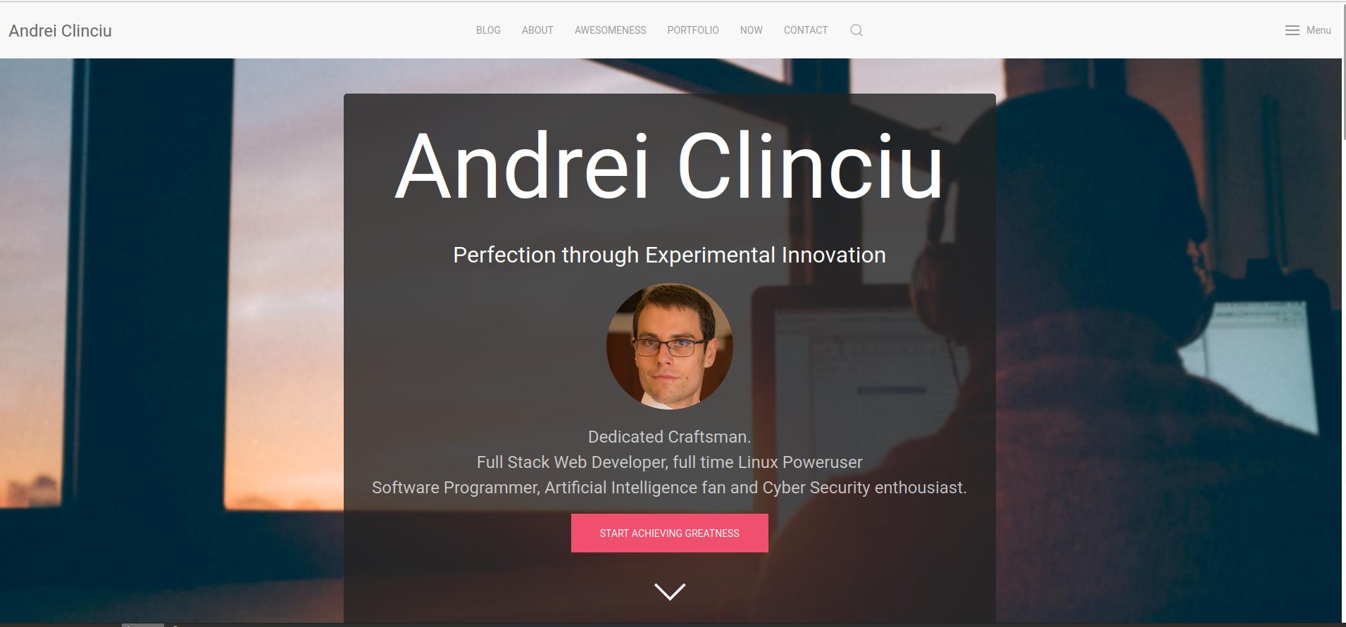 Previous Version of Andreiclinciu.net